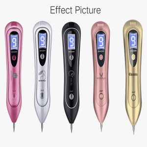 Led laser freckle fjernelse maskine hud mole mørk spot ansigt wart tag remover plasma pen hud tag fjernelse pen